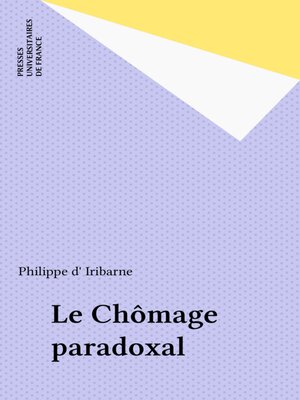 cover image of Le Chômage paradoxal